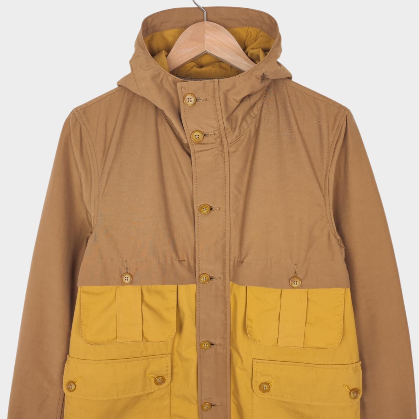 MR.OLIVE Men's Made in Japan Yellow/Beige 60/40 Cotton Nylon Mountain Parka Jacket