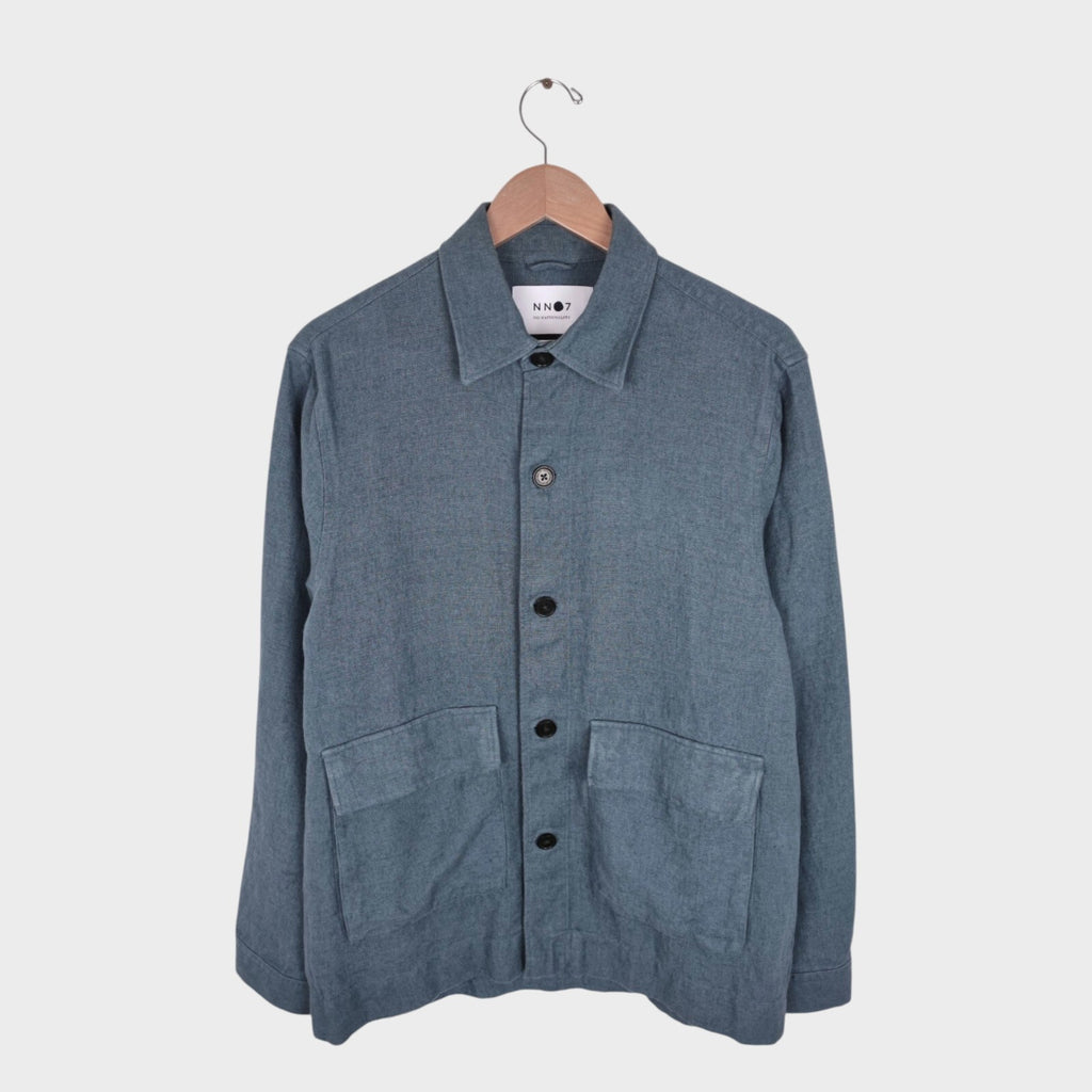 NN07 No Nationality Men's Blue Linen Jacket