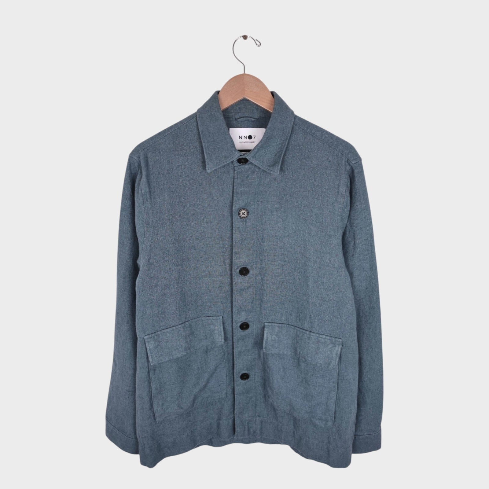 NN07 No Nationality Men's Blue Linen Jacket