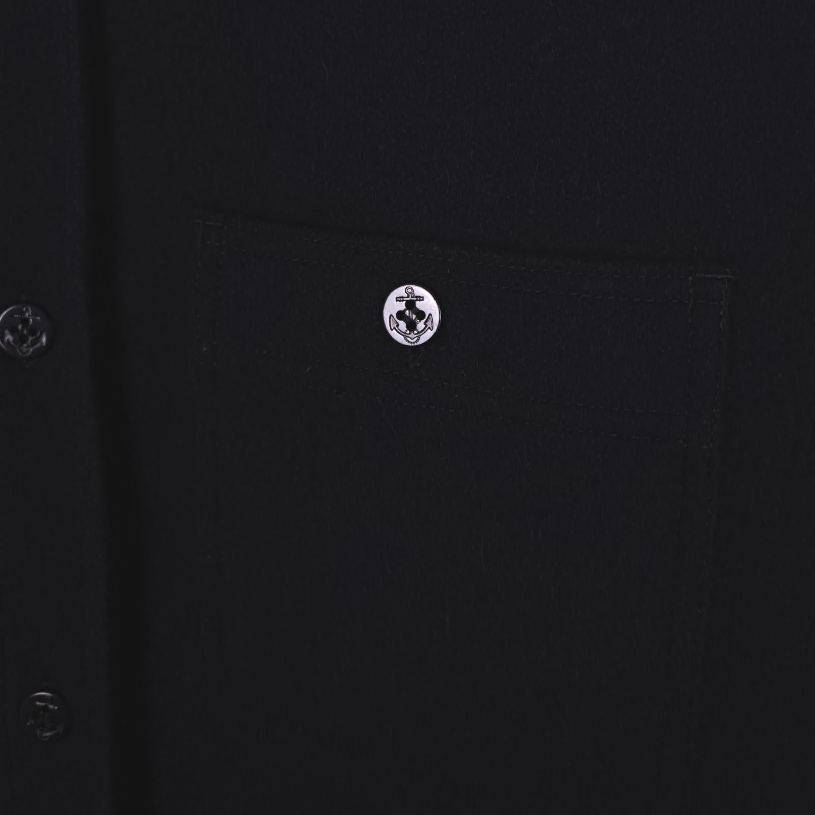 SUGAR CANE Men's Made in Japan Dark Navy Wool Blend CPO Overshirt