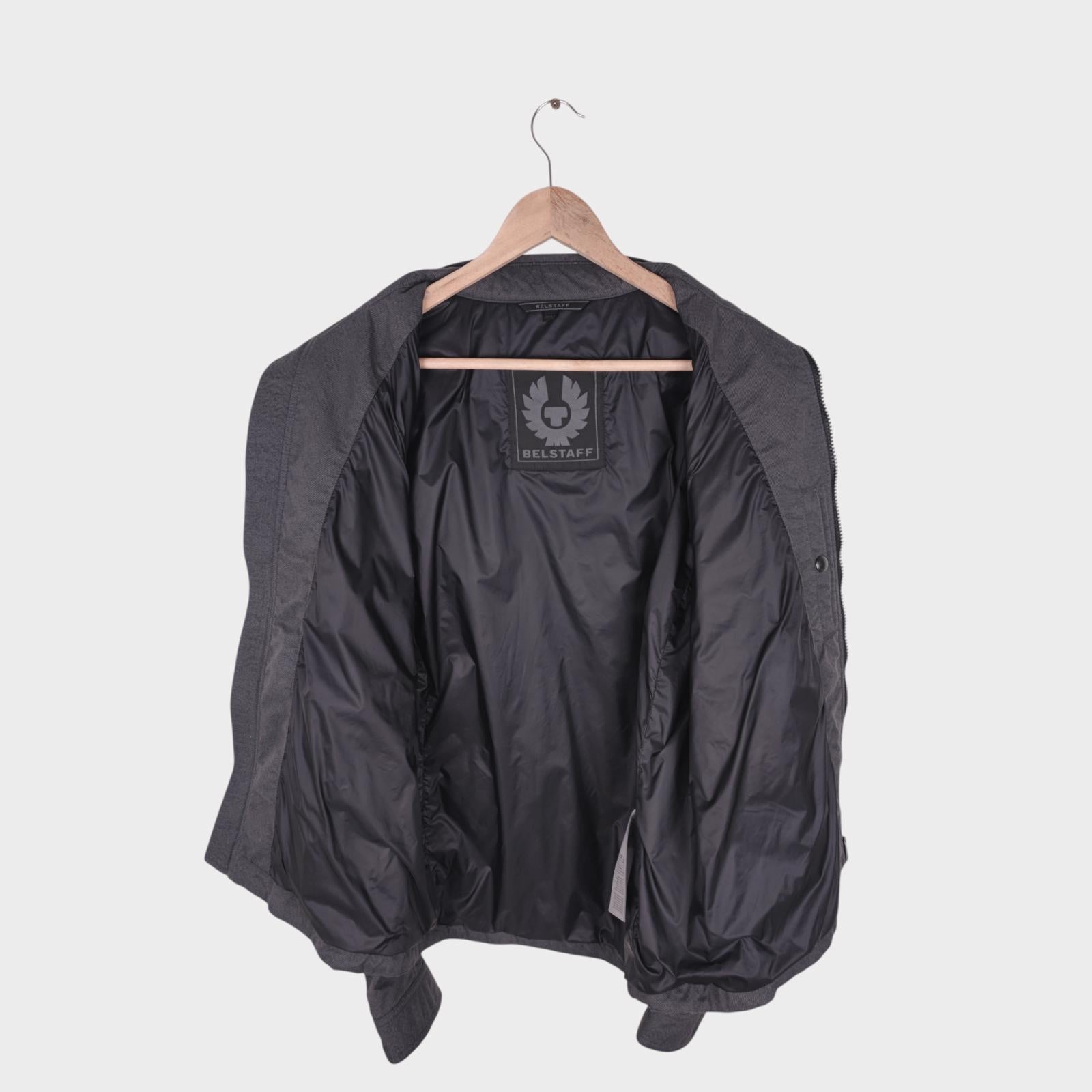 BELSTAFF Men's Grey Nylon V Racer Biker Jacket
