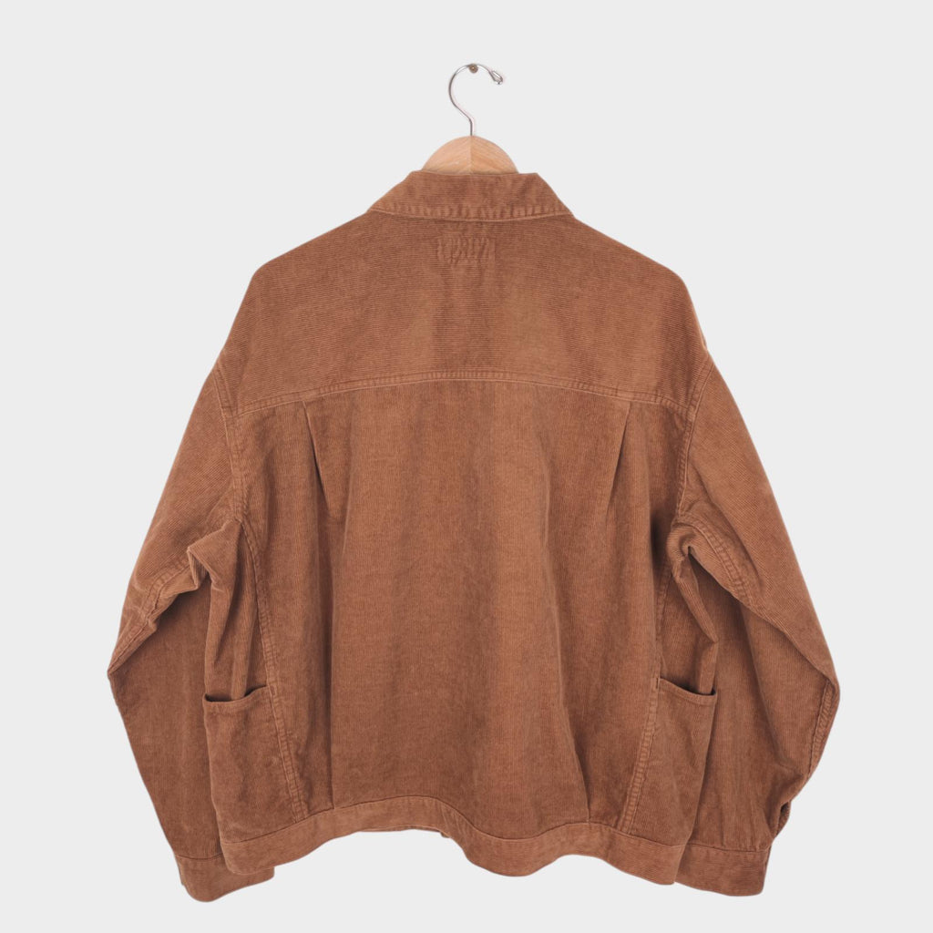 SASSAFRAS Men's Made in Japan Brown Gardener Trucker Jacket
