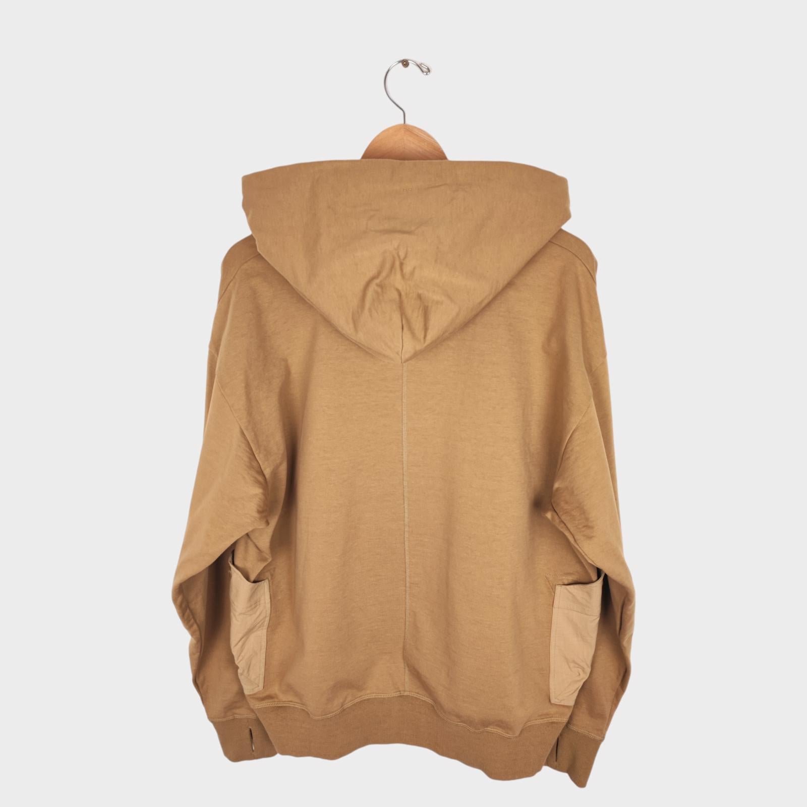 NORBIT BY HIROSHI NOZAWA Men's Coyote Beige Shawl Collar Sweat Hoodie