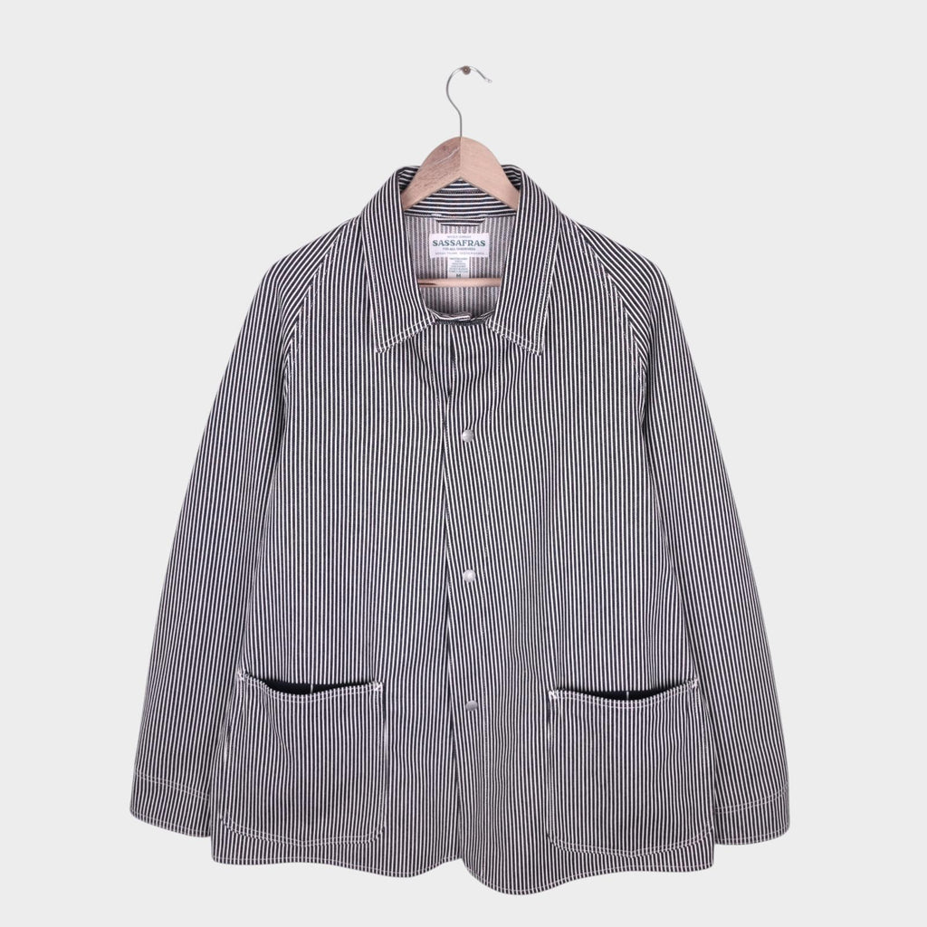 SASSAFRAS Men's Made in Japan Hickory Stripe Pruner Jacket