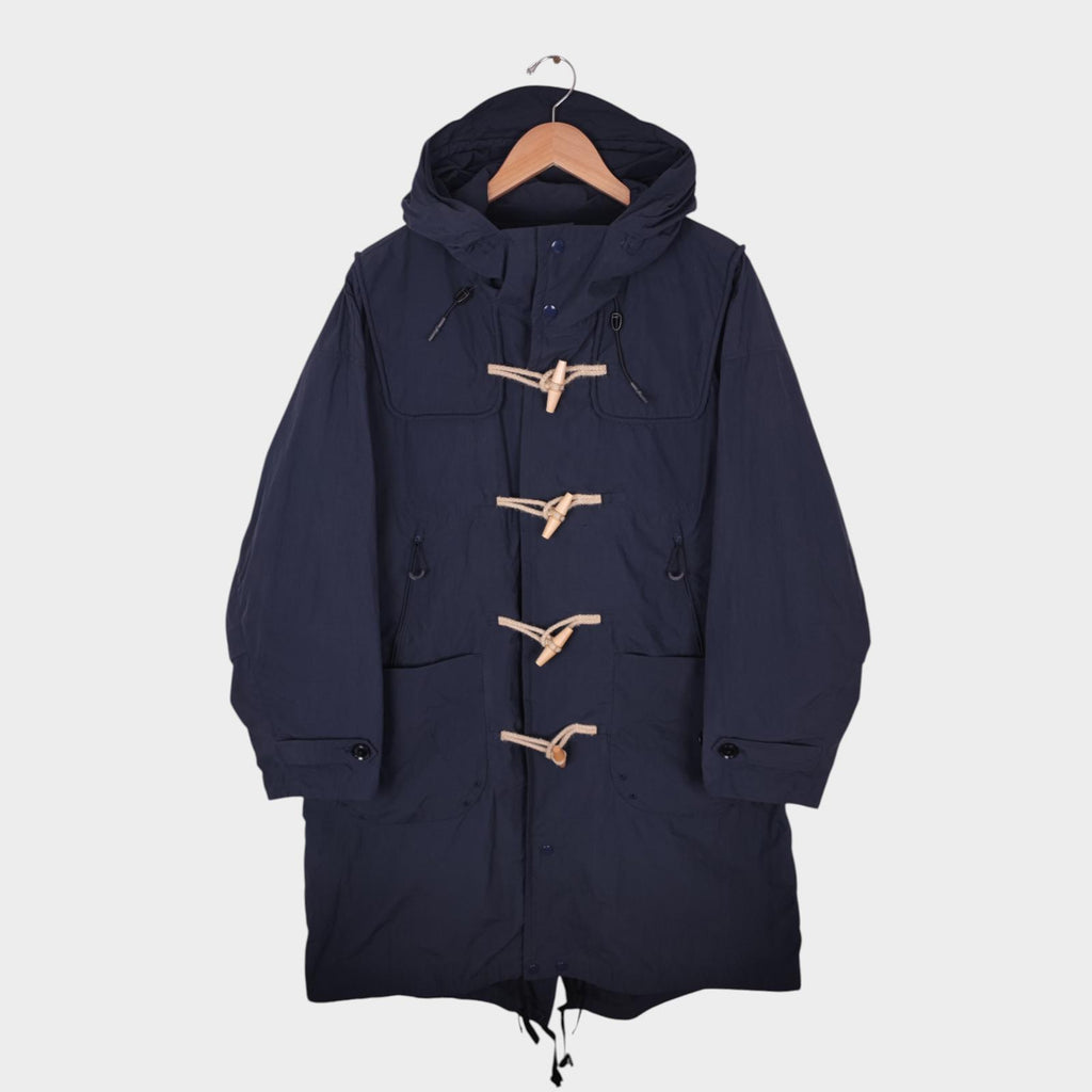 NORBIT BY HIROSHI NOZAWA Men's Navy Water Repellent Nylon Duffle Mod Coat Jacket