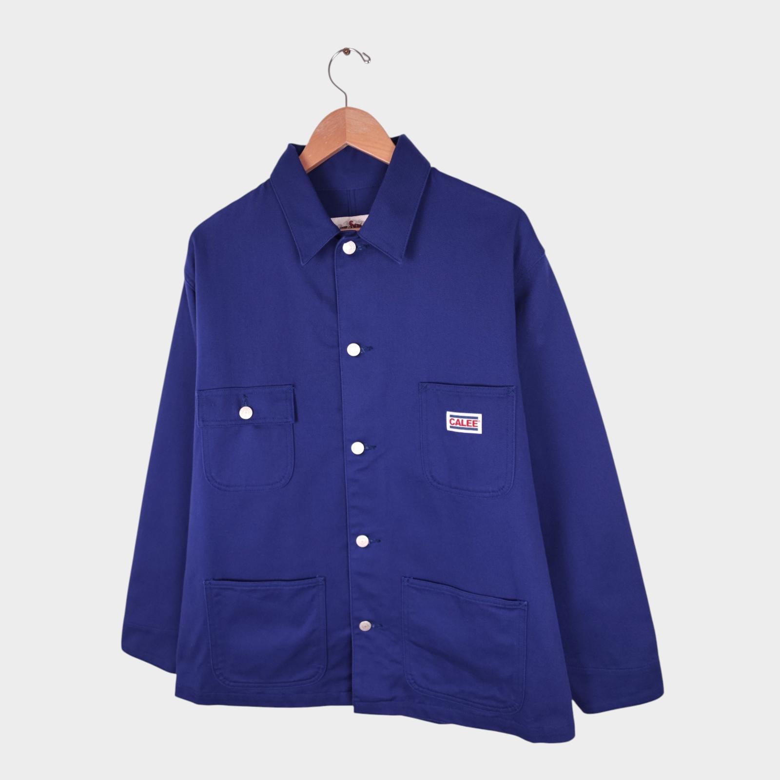 CALEE Men's Made in Japan Cotton Twill Relaxed Fit Chore Jacket