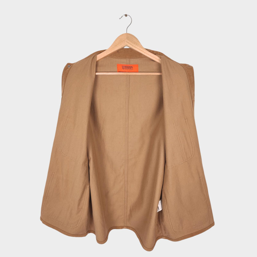 UNIVERSAL OVERALL Men's Brown Corduroy Cotton Chore Jacket