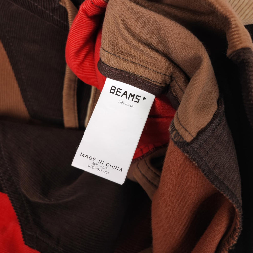BEAMS PLUS Men's Multicoloured Military Corduroy Patchwork Smock