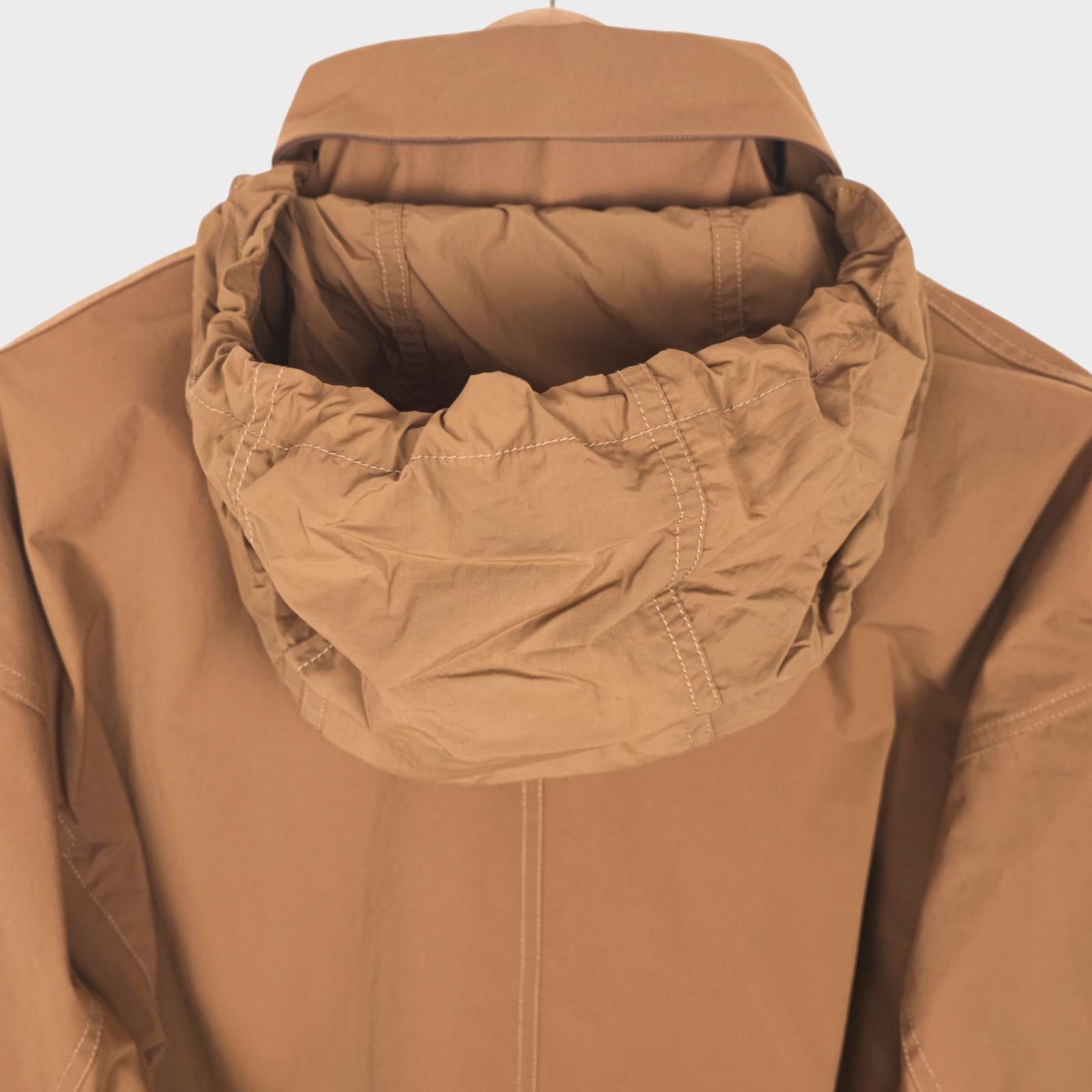NORBIT BY HIROSHI NOZAWA Men's Coyote Beige Fishtail Wide Parka Coat Jacket - L