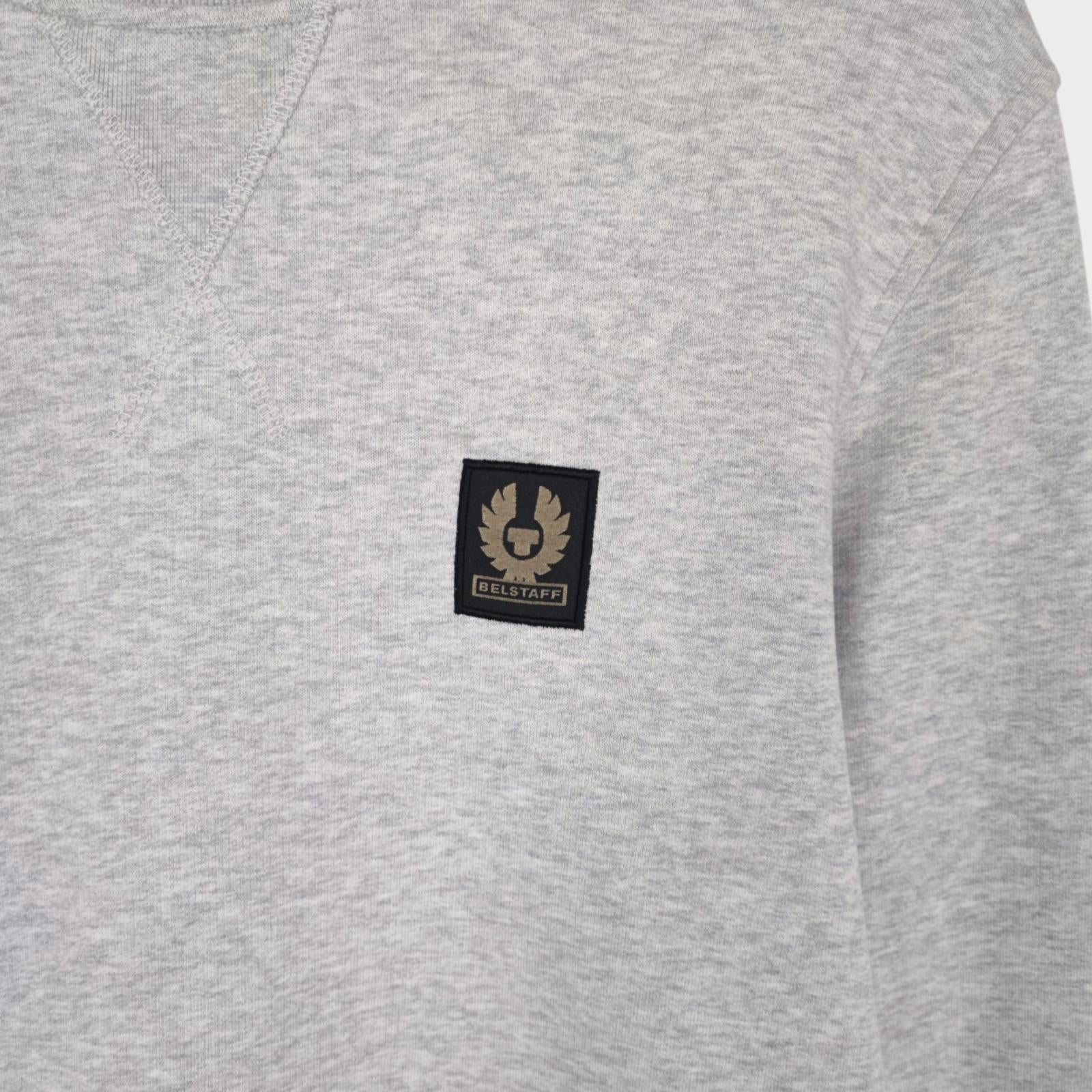 BELSTAFF Men's Grey Cotton Chest Badge Crewneck Sweatshirt