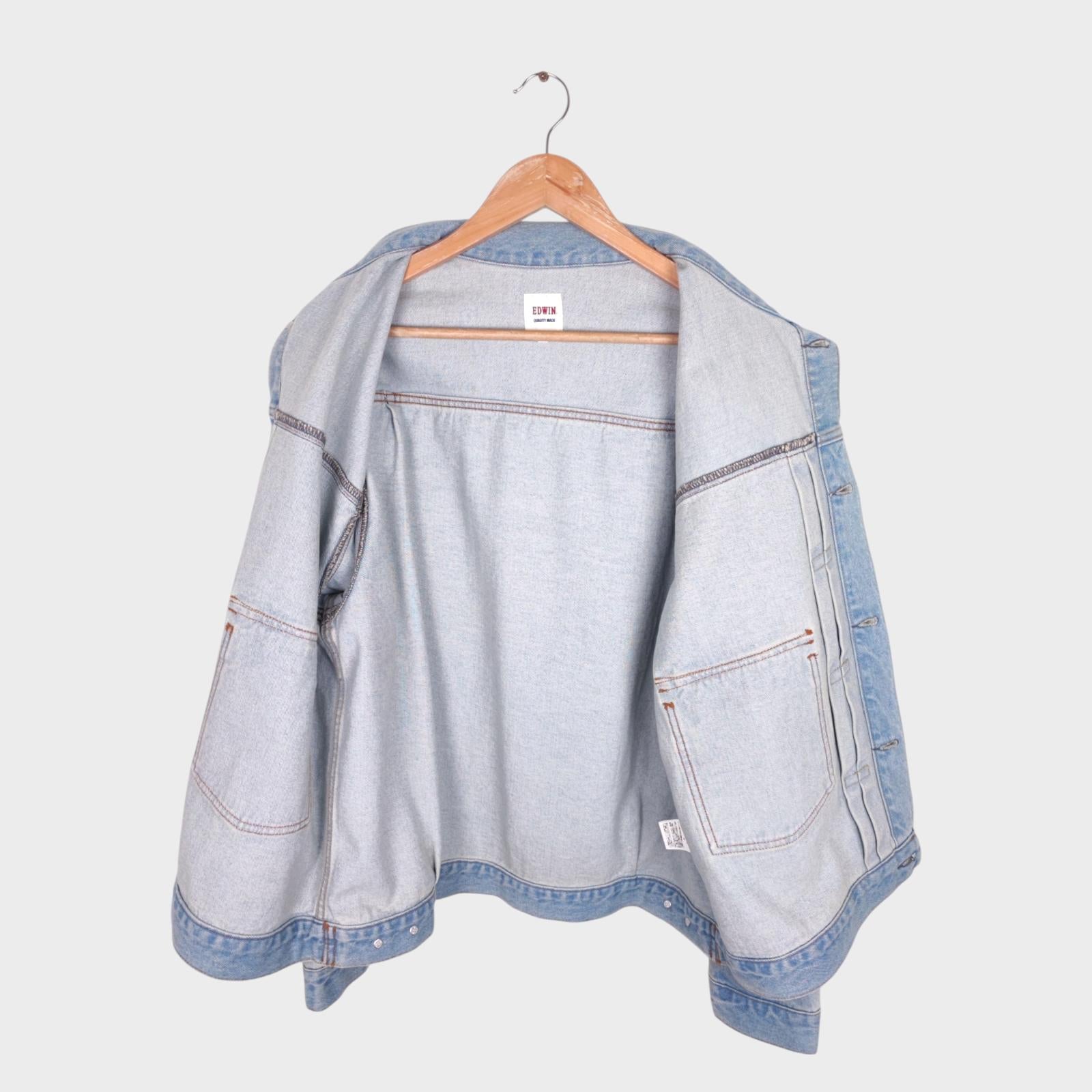 EDWIN Japan Men's Light Blue Denim Trucker Jacket