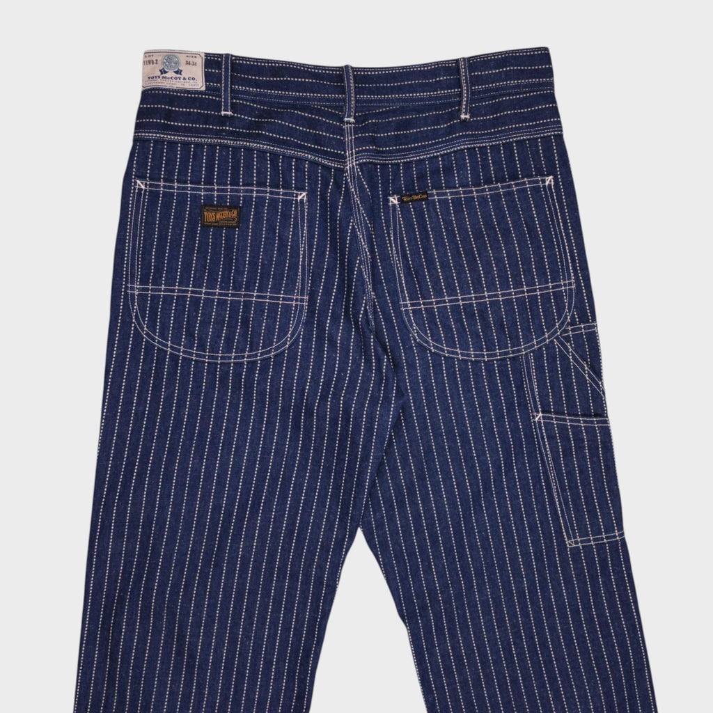 TOYS MCCOY Men's Blue Made in Japan Wabash Railroad Carpenter Trousers