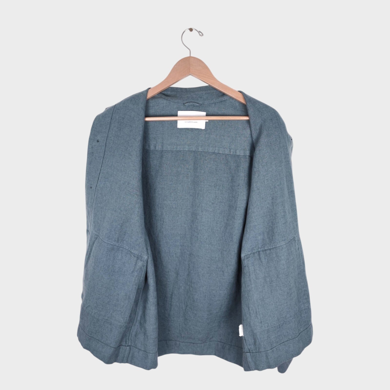 NN07 No Nationality Men's Blue Linen Jacket