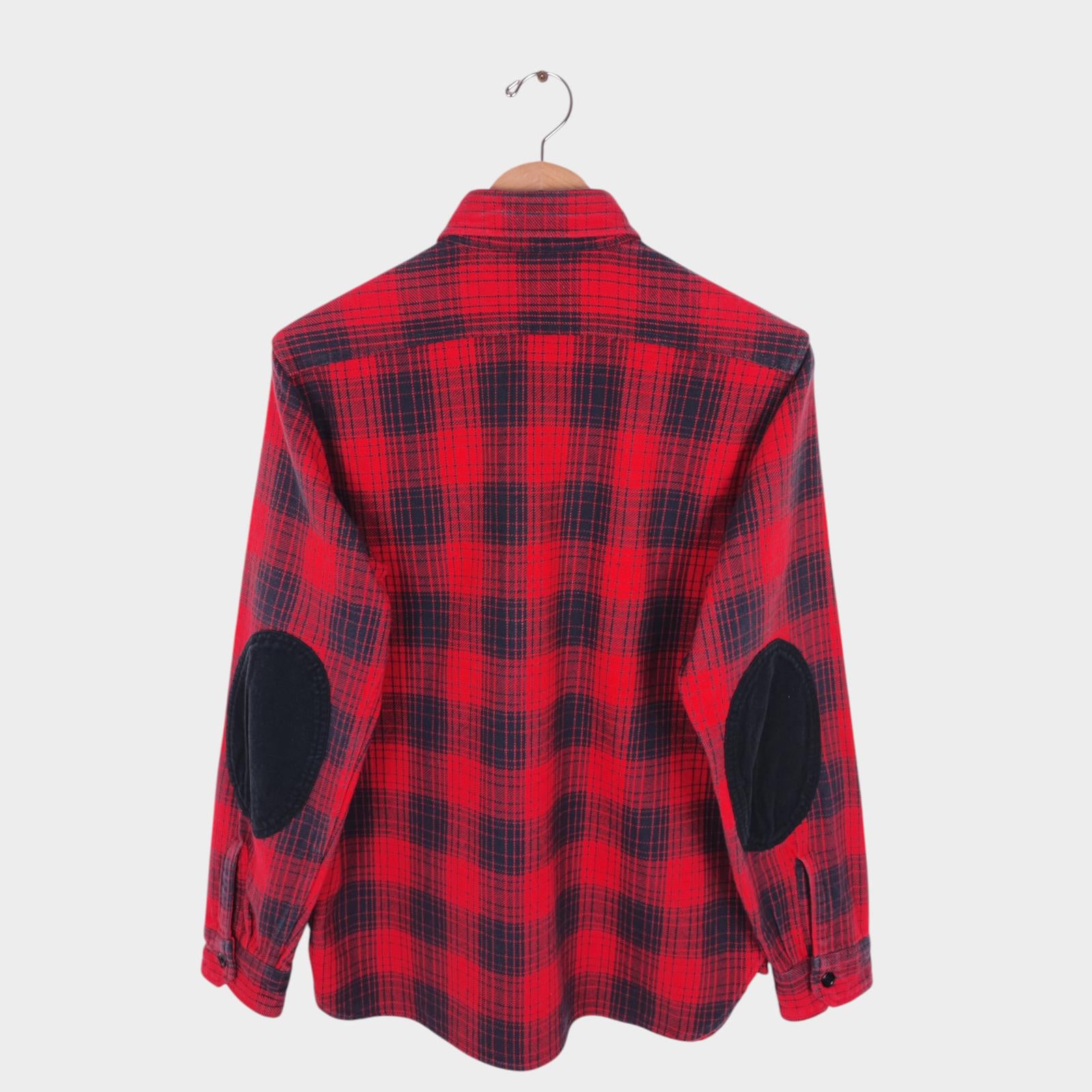 SUGAR CANE Men's Made in Japan Red Checked Soft Twill Work Shirt