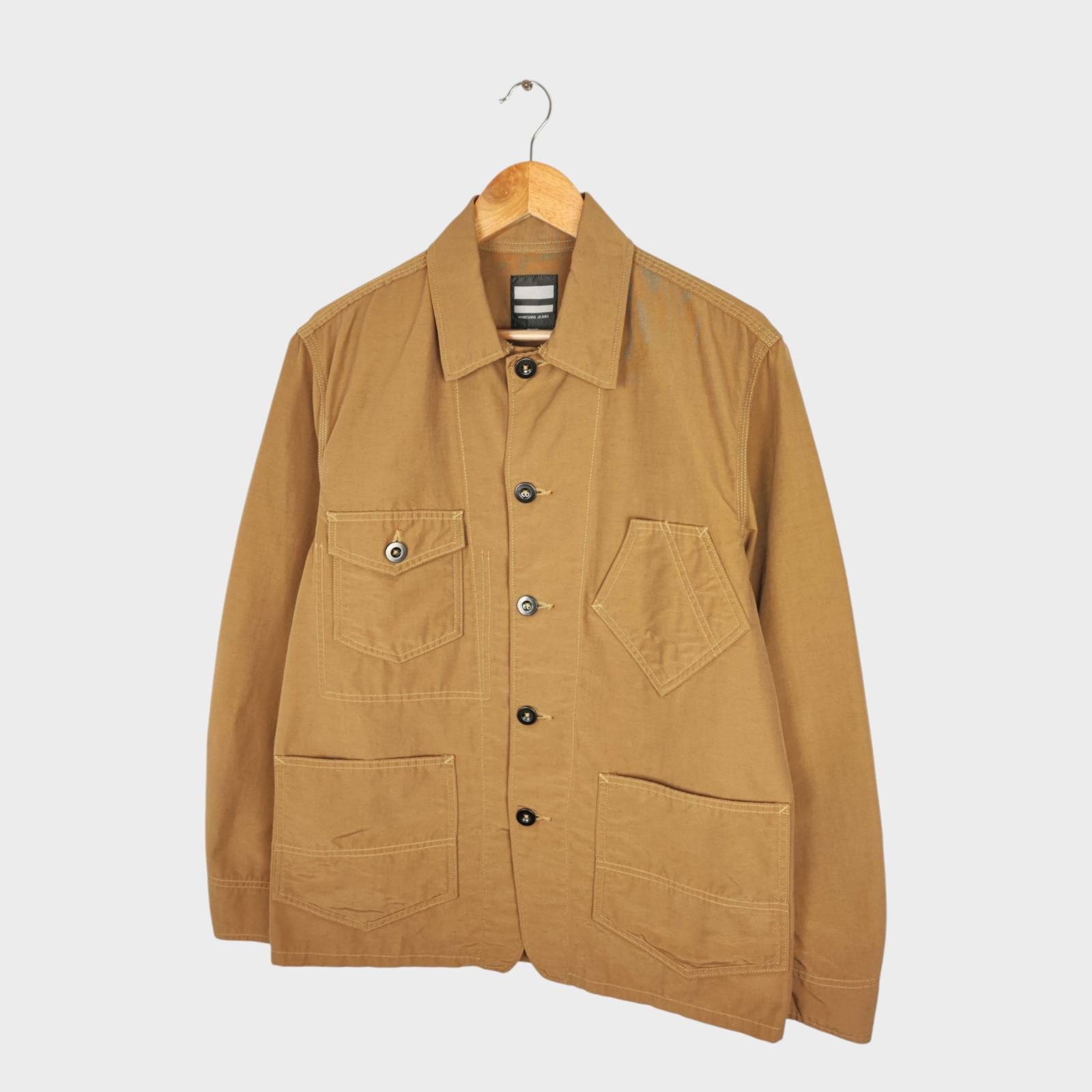 MOMOTARO Men's Golden Khaki Made in Japan Cotton/Nylon Chore Jacket