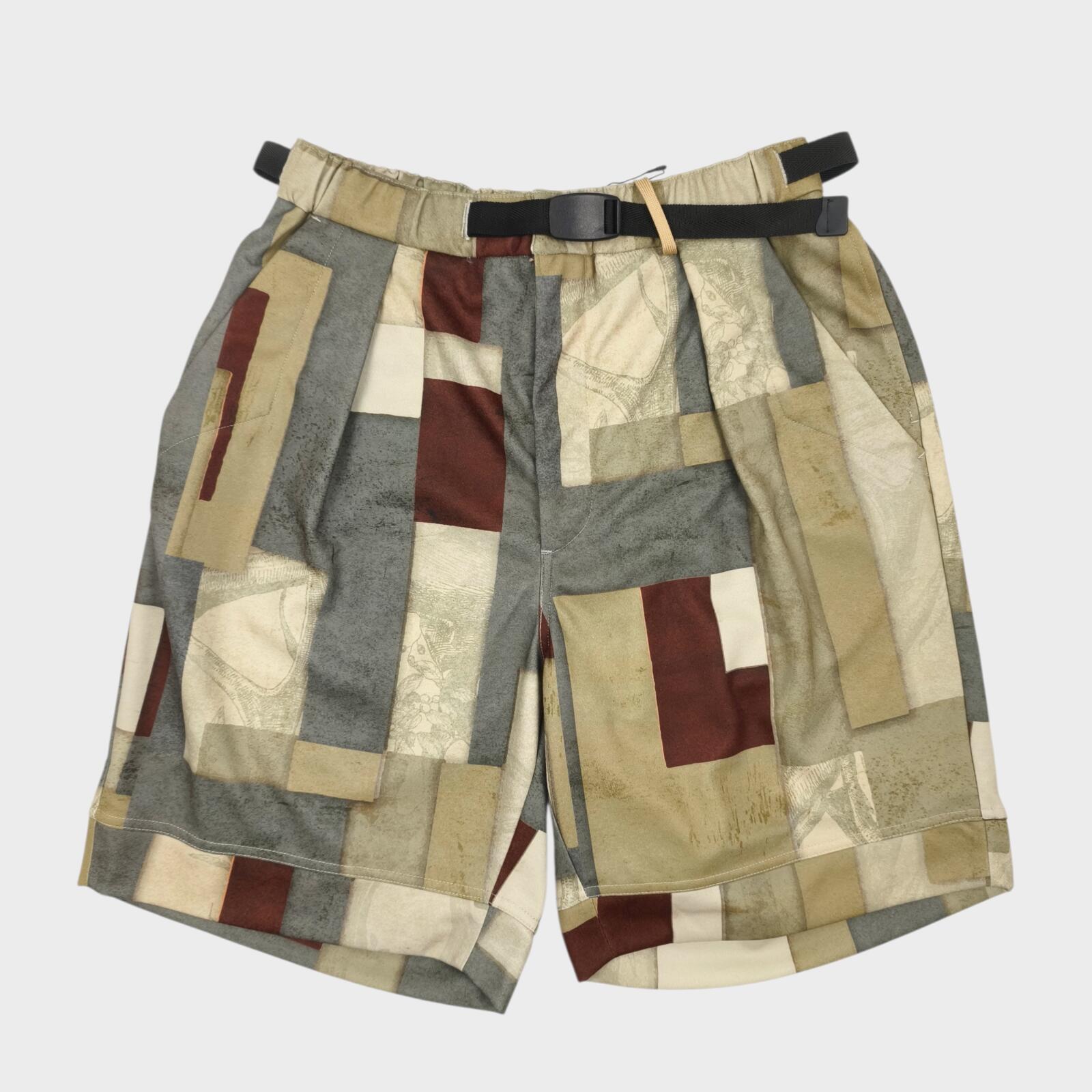 NORBIT BY HIROSHI NOZAWA Men's Geometric Print Aloha Shorts