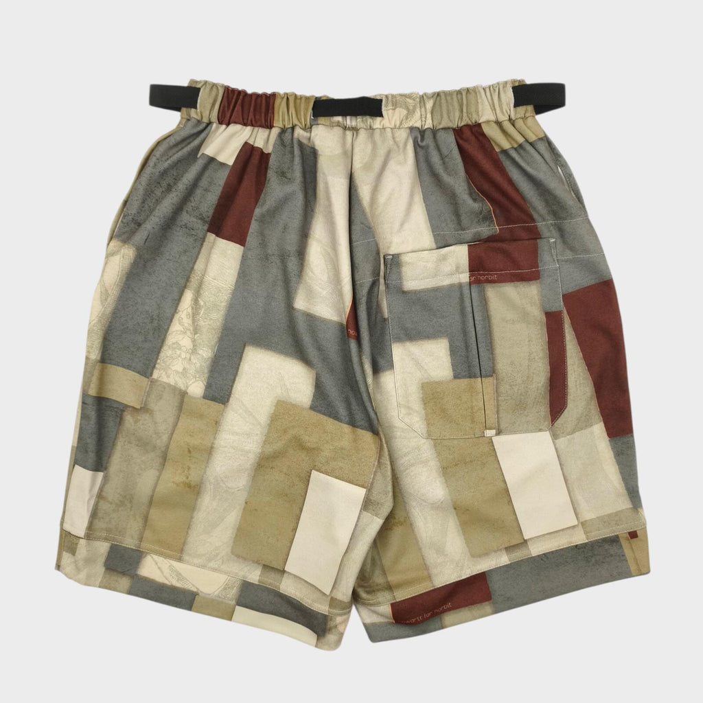 NORBIT BY HIROSHI NOZAWA Men's Geometric Print Aloha Shorts