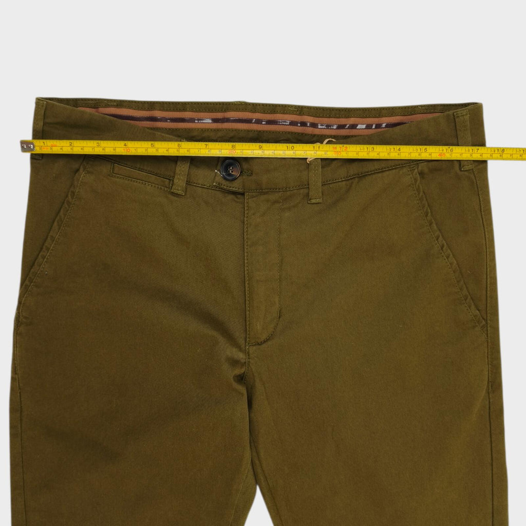 HARKILA Men's Olive Green Norberg Chino Trousers