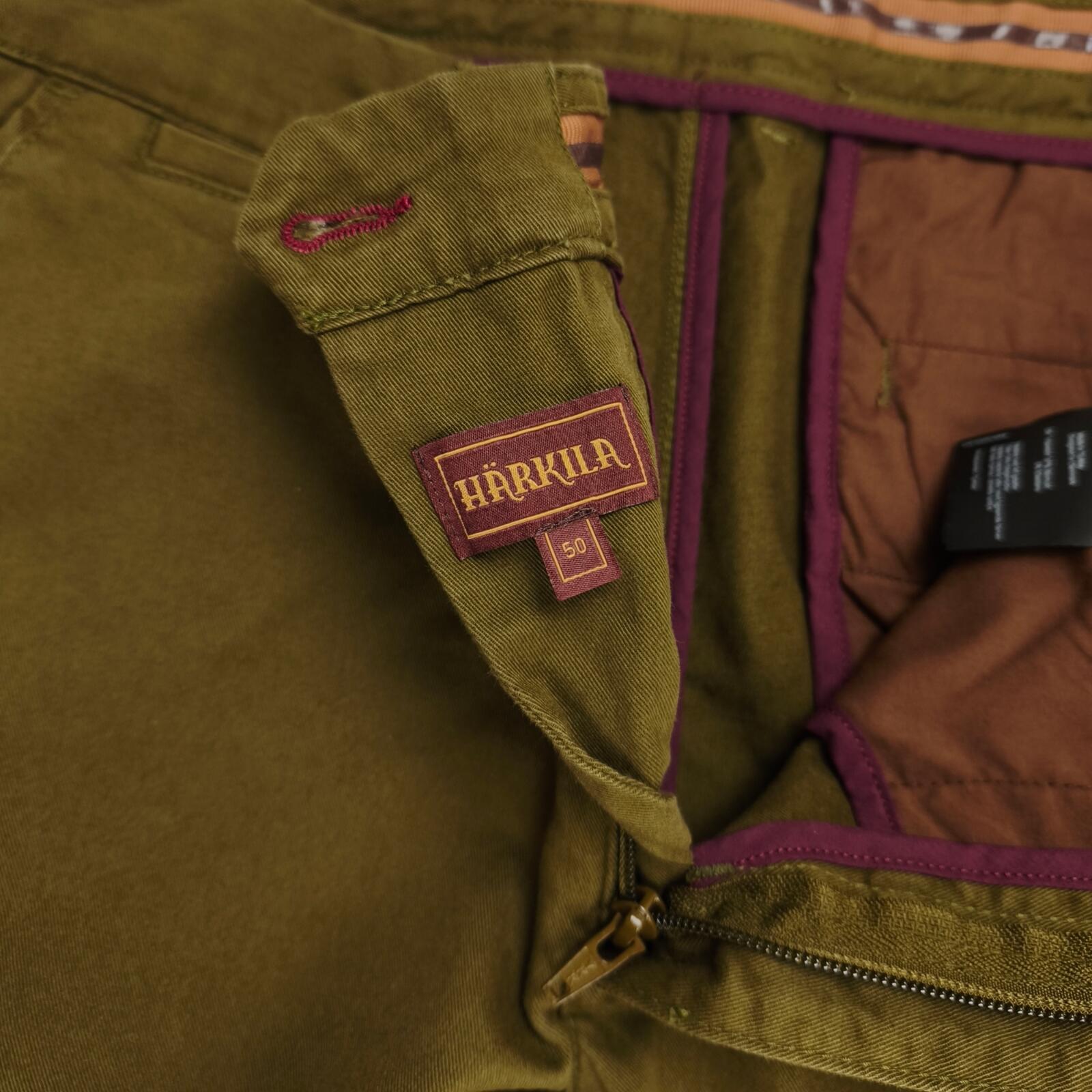 HARKILA Men's Olive Green Norberg Chino Trousers