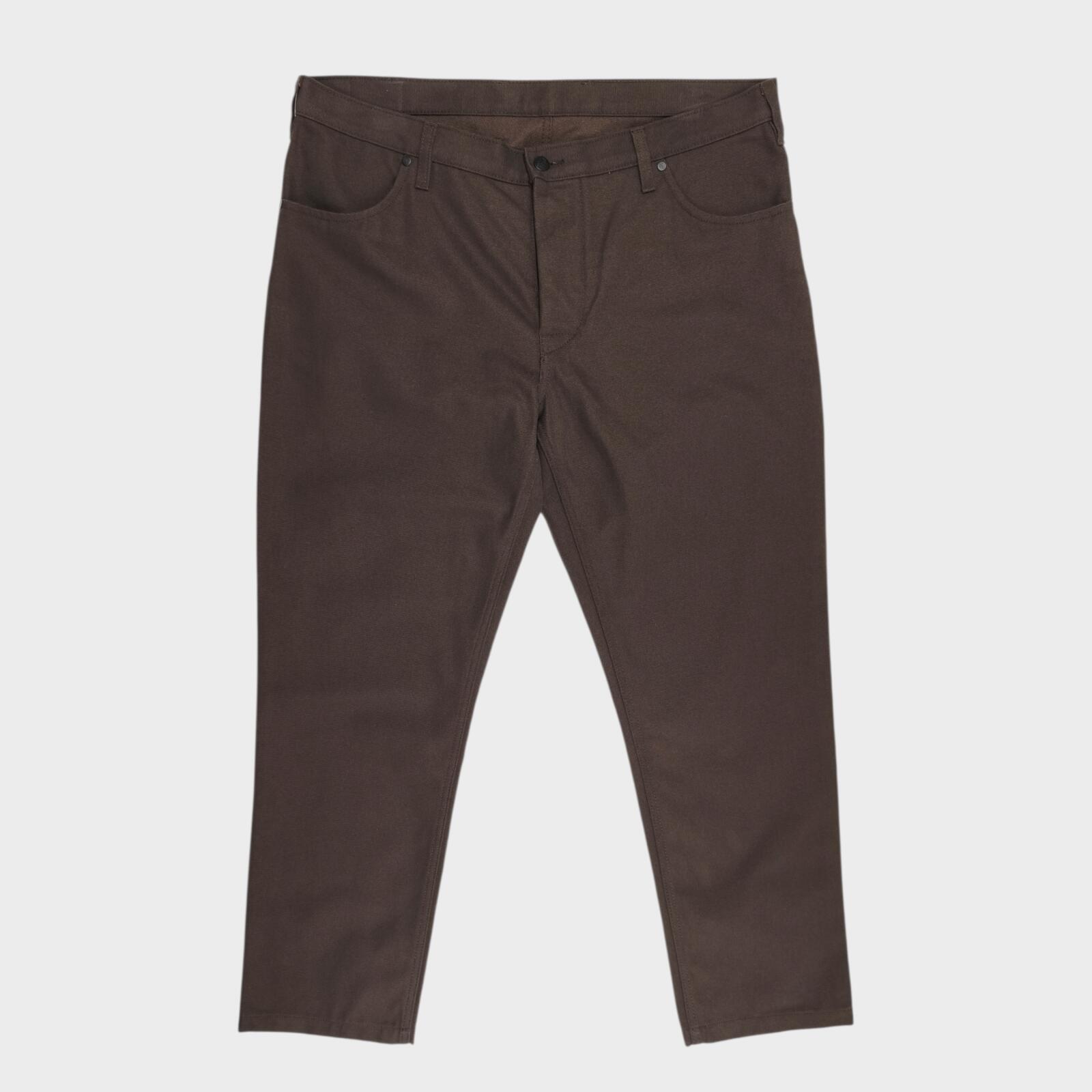 HEBTROCO Men's Made in England Brown Heavyweight Canvas Trousers