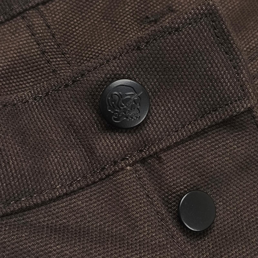 HEBTROCO Men's Made in England Brown Heavyweight Canvas Trousers