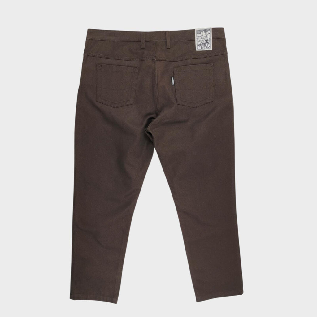 HEBTROCO Men's Made in England Brown Heavyweight Canvas Trousers