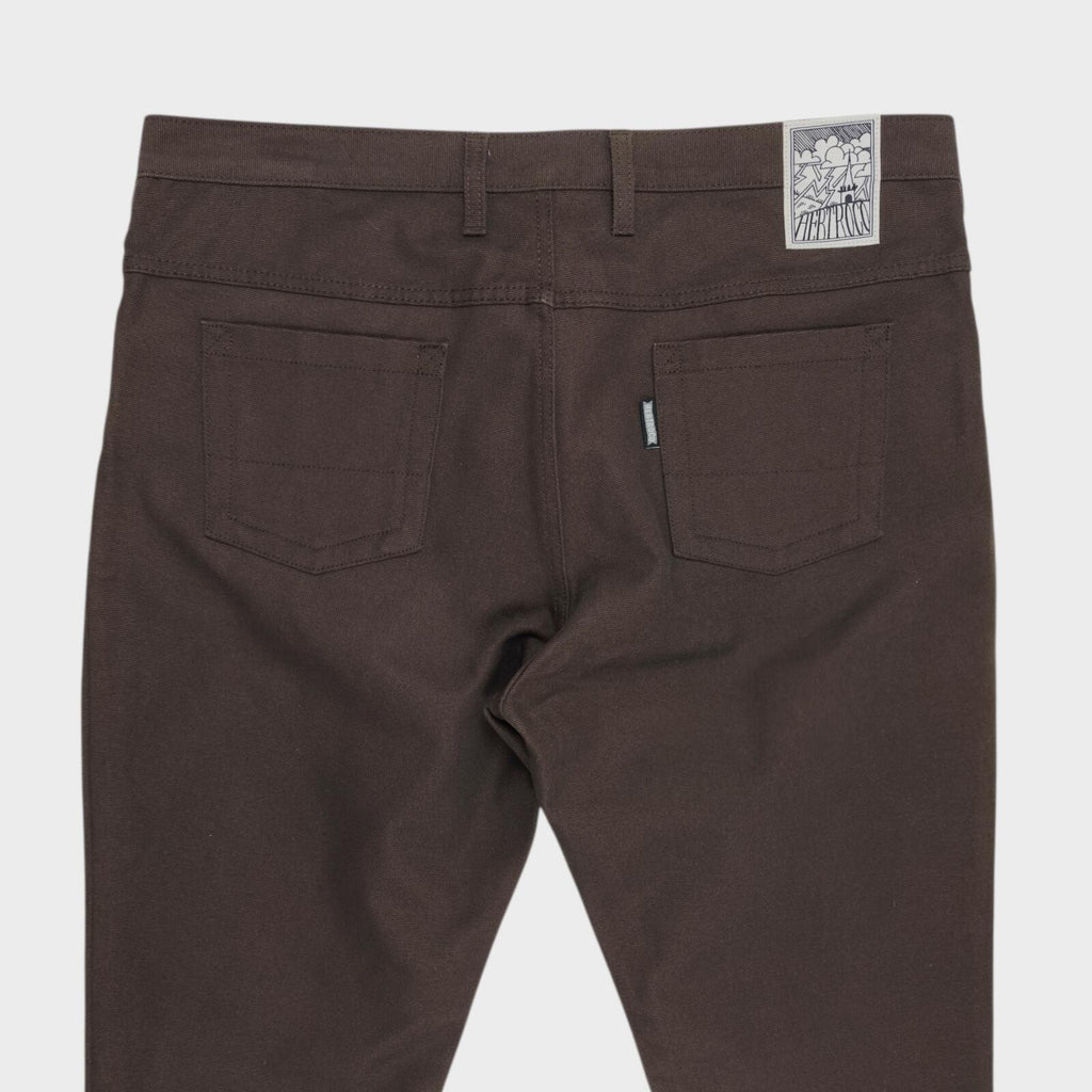 HEBTROCO Men's Made in England Brown Heavyweight Canvas Trousers