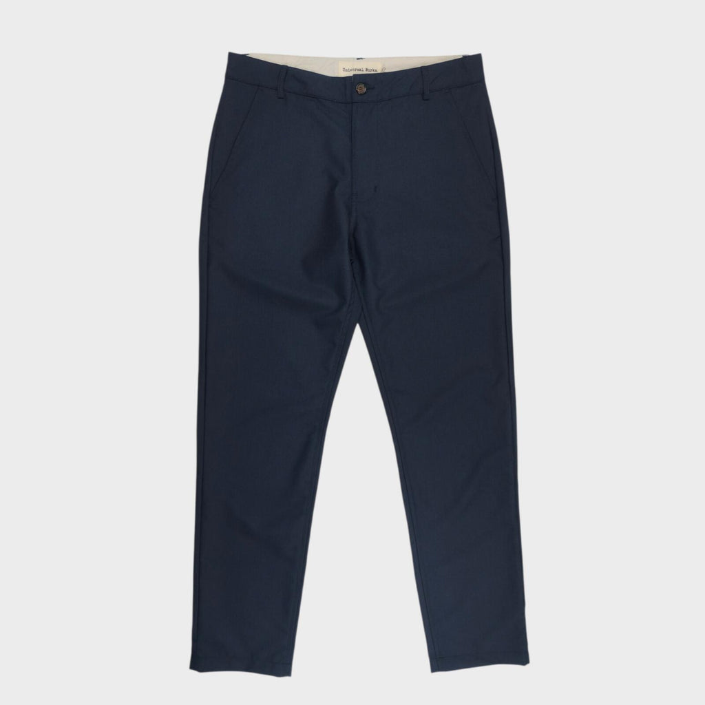 UNIVERSAL WORKS Men's Navy Blue Lightweight Wool Blend Trousers