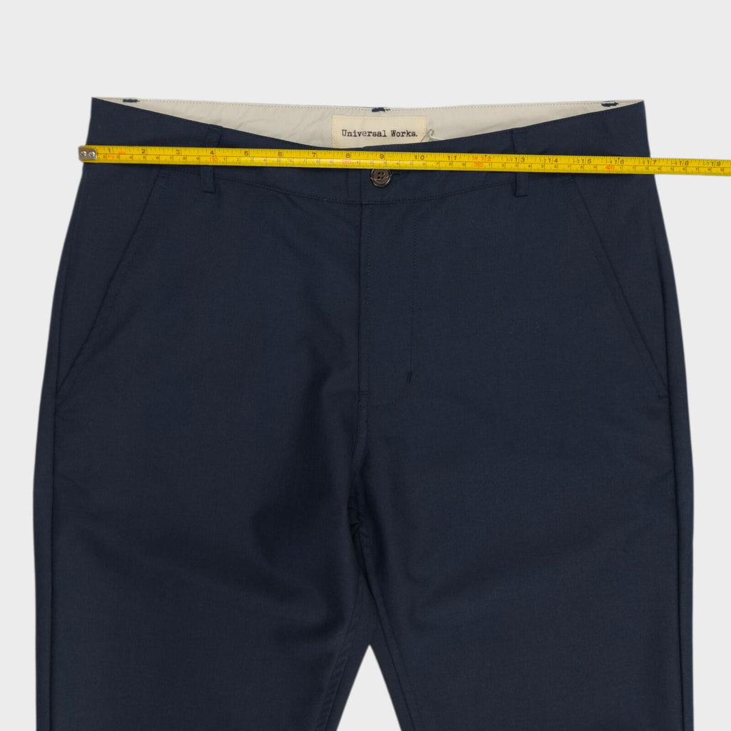 UNIVERSAL WORKS Men's Navy Blue Lightweight Wool Blend Trousers