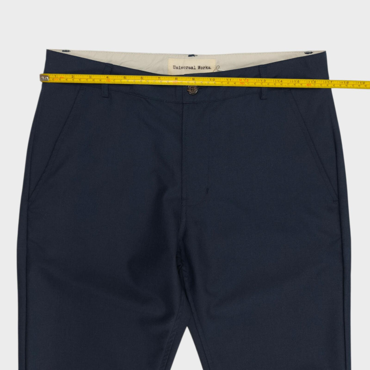 UNIVERSAL WORKS Men's Navy Blue Lightweight Wool Blend Trousers