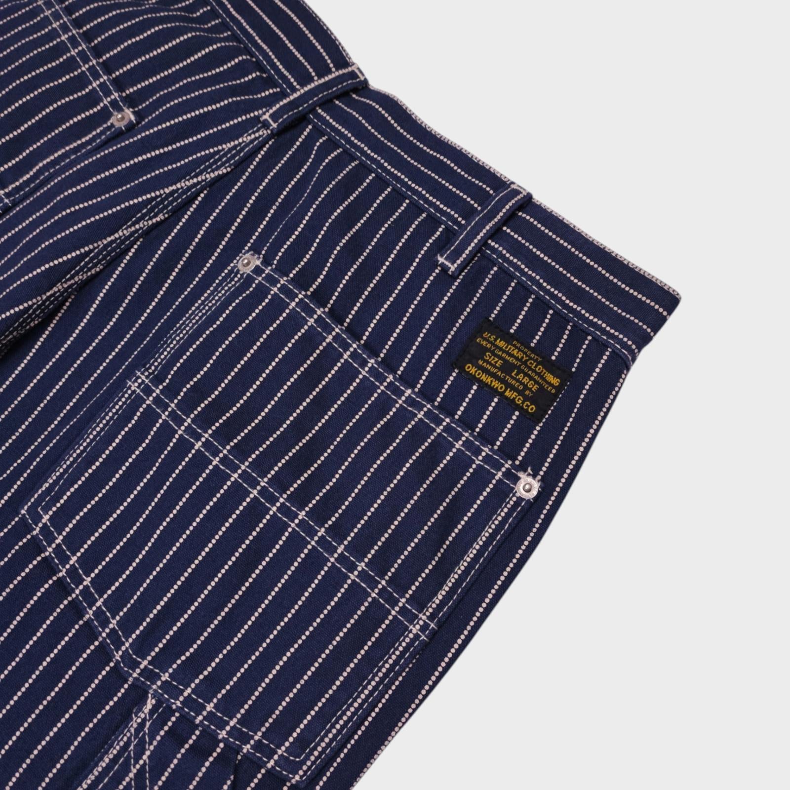 OKONKWO MFG Men's Dark Blue Heavyweight Cotton Wabash Carpenter Trousers