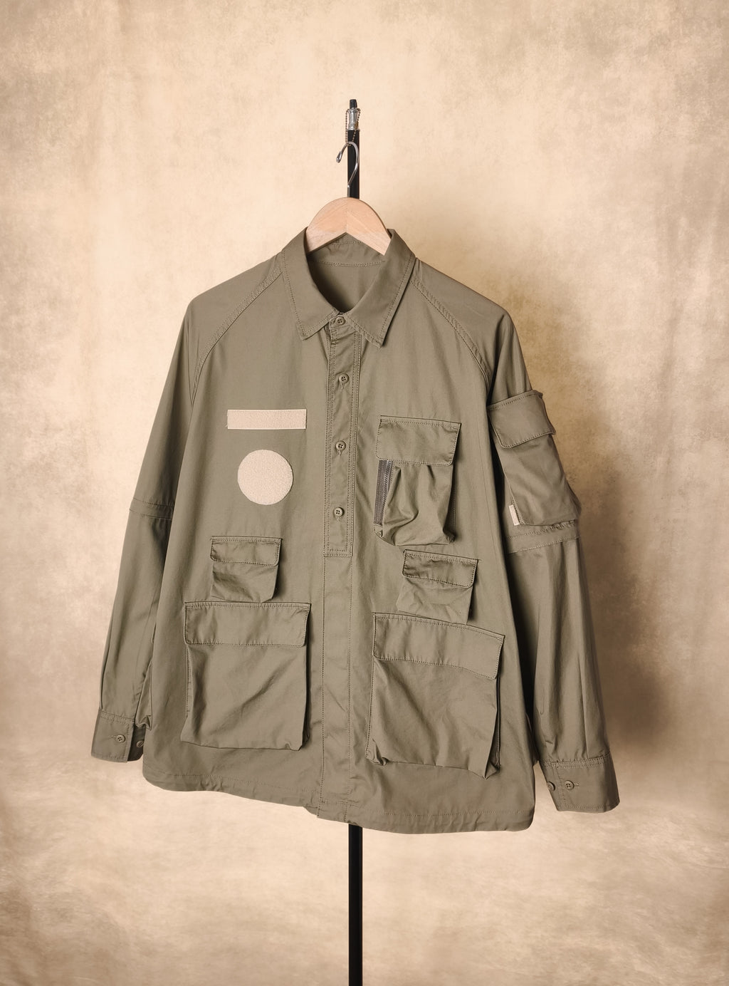WAX ORIGINAL Japan Men's Coyote Taupe 100% Ventile Cotton Utility Jacket
