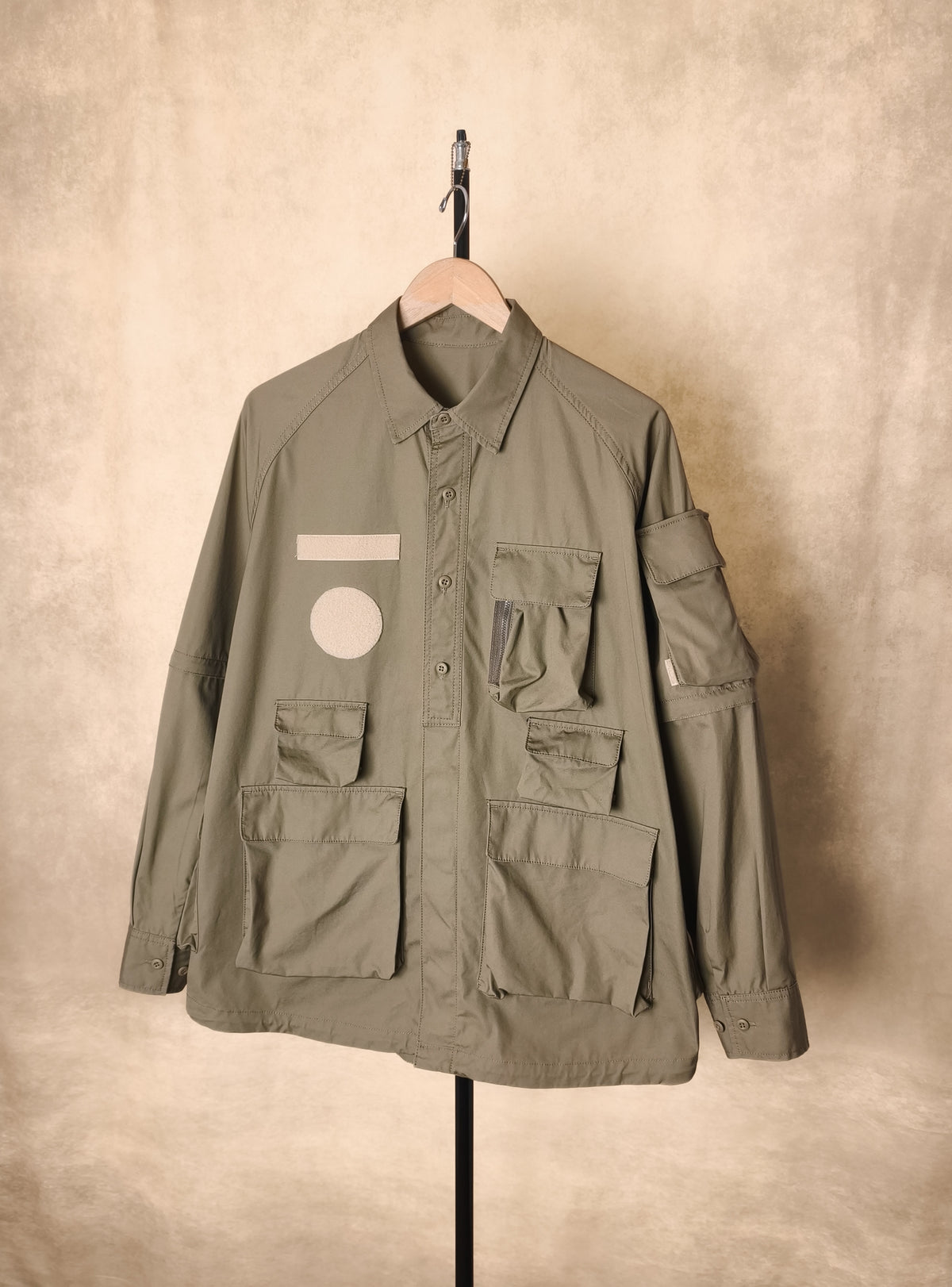 WAX ORIGINAL Japan Men's Coyote Taupe 100% Ventile Cotton Utility Jacket