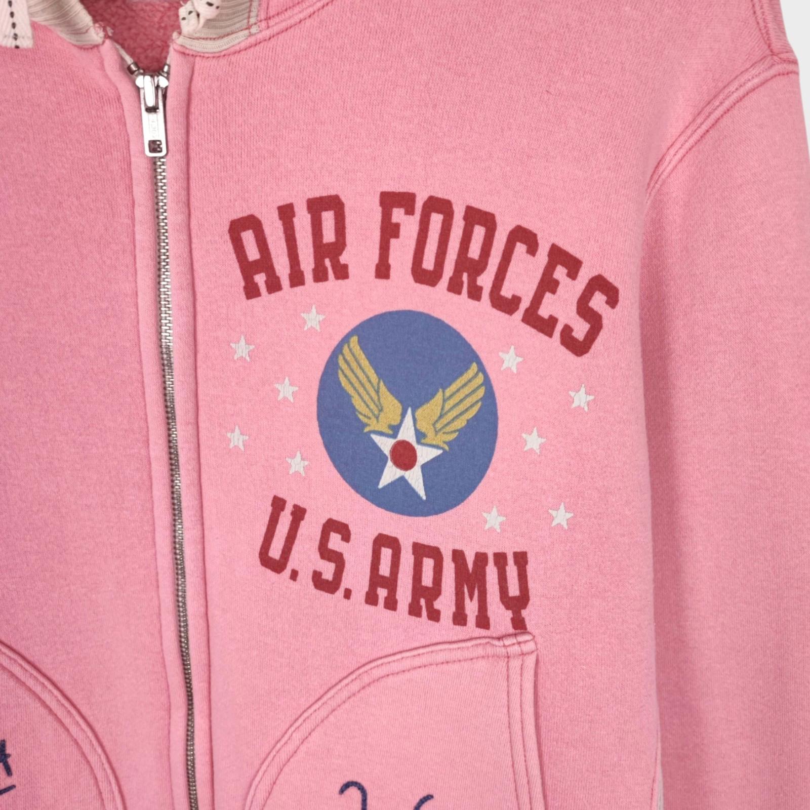 TOYS MCCOY McHill Sportswear Men's Made in Japan Pink Air Forces Zip Hoodie