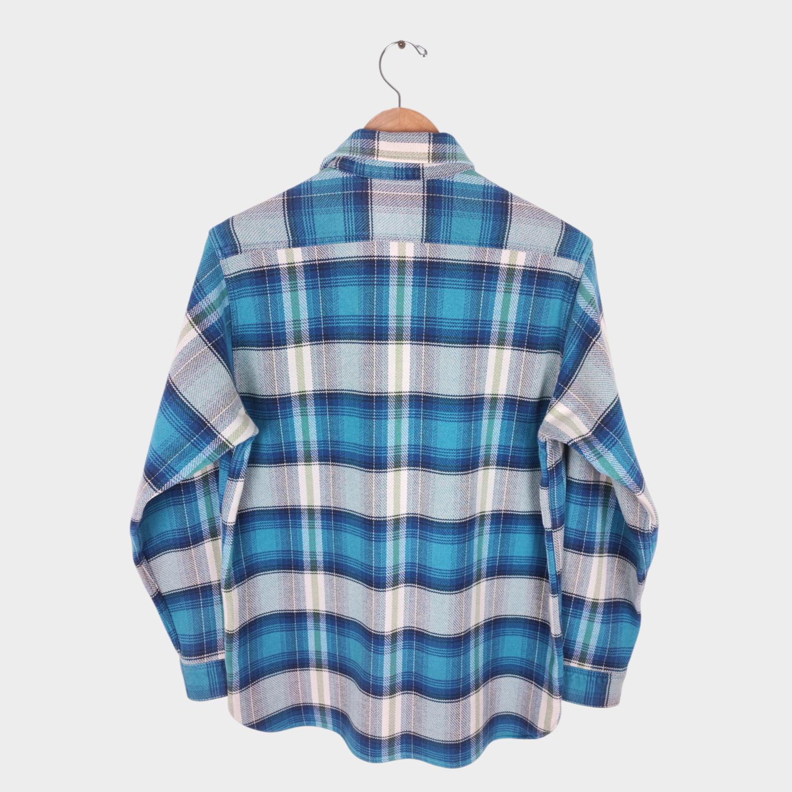 SUGAR CANE Men's Made in Japan Knitted Checked Hunting Shirt