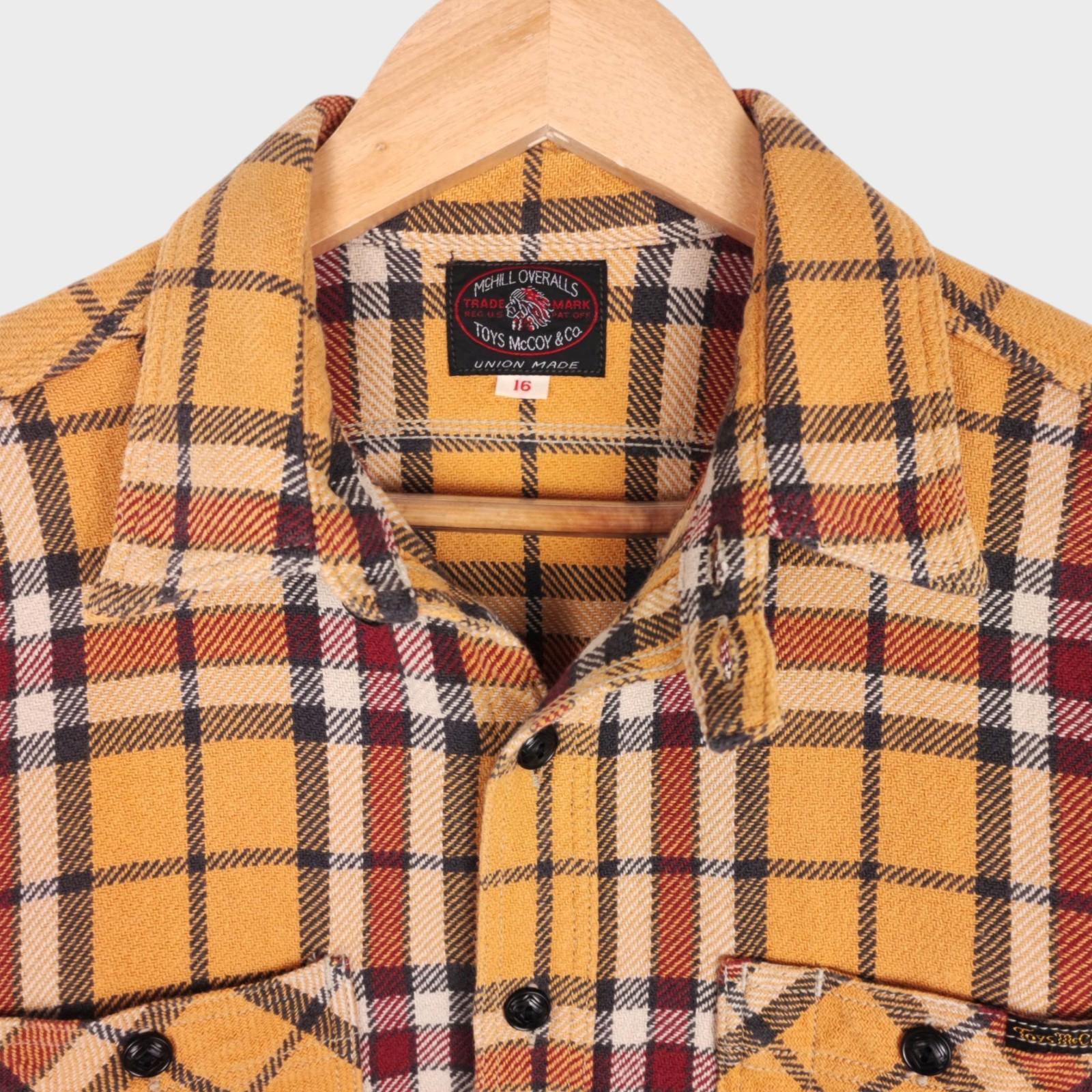 TOYS MCCOY McHill Sportswear Men's Made in Japan Checked Flannel Work Shirt