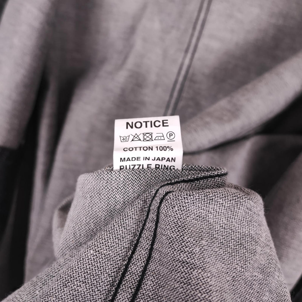 SASSAFRAS Men's Made in Japan Grey Denim Sprayer Chore Jacket