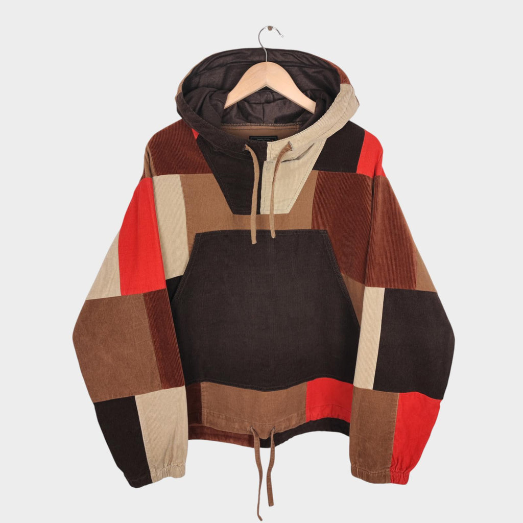 BEAMS PLUS Men's Multicoloured Military Corduroy Patchwork Smock