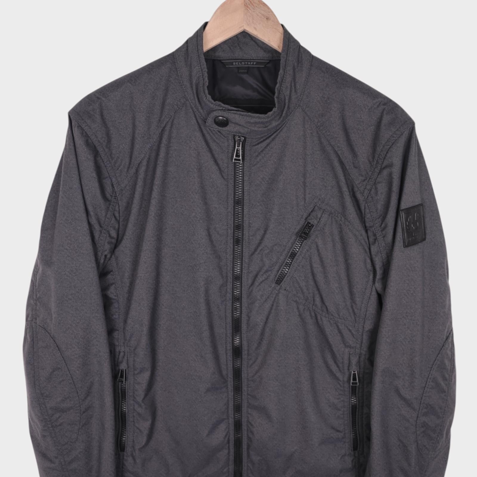 BELSTAFF Men's Grey Nylon V Racer Biker Jacket