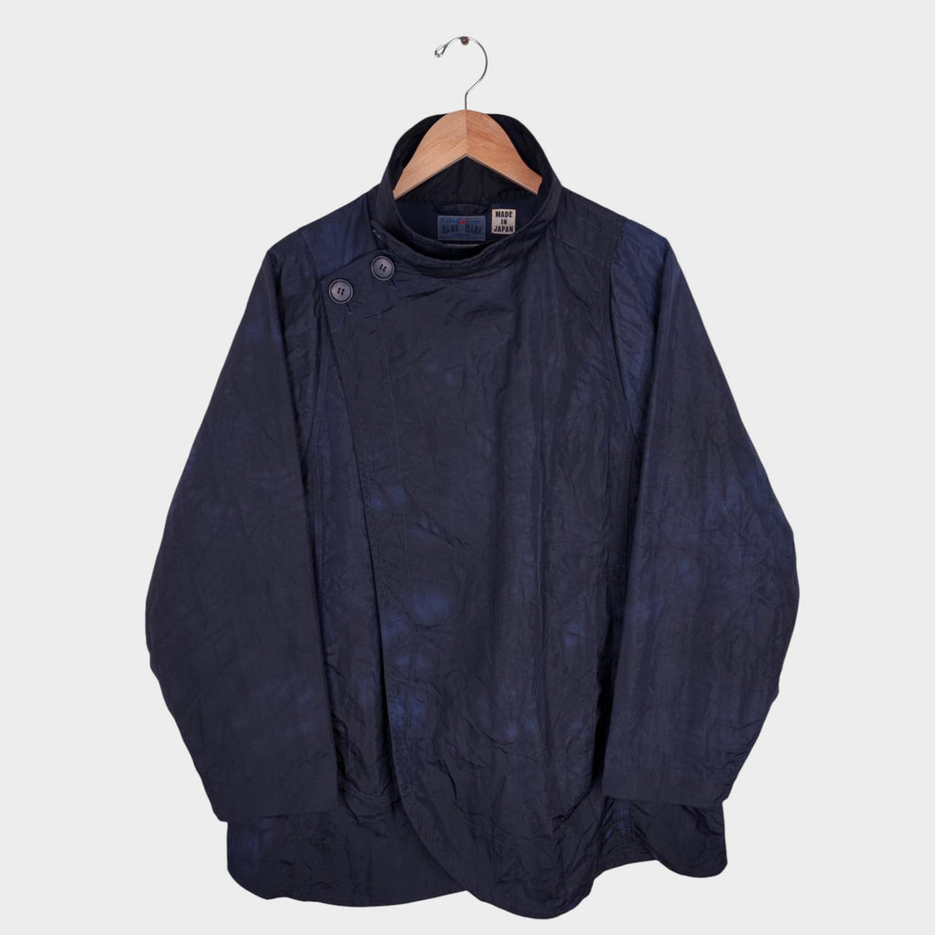 BLUE BLUE JAPAN Men's Made in Japan Indigo Blue Nylon Cape Coat
