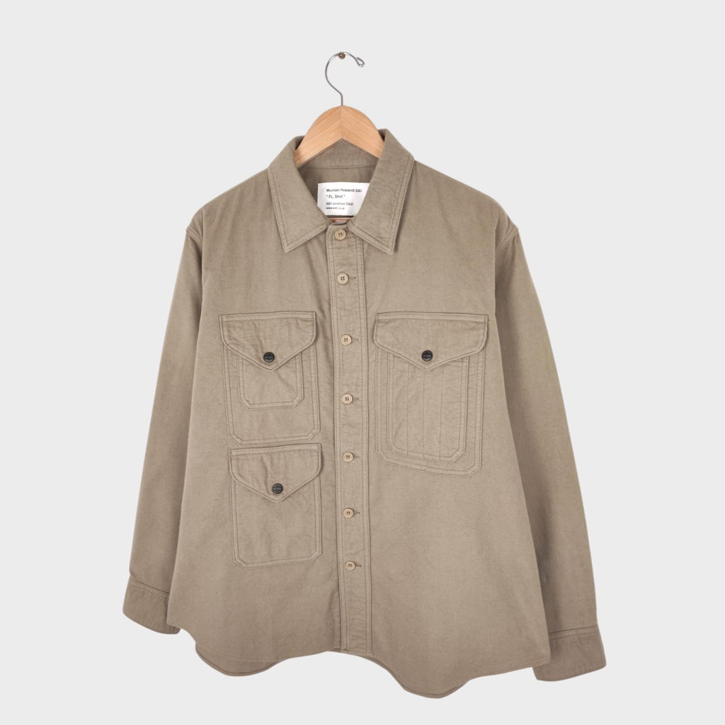 MOUNTAIN RESEARCH Men's Made in Japan Khaki Brushed Flannel FL Overshirt