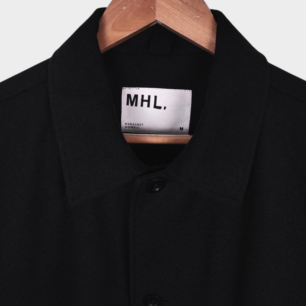 MHL MARGARET HOWELL Men's Black 100% Wool Blouson Jacket
