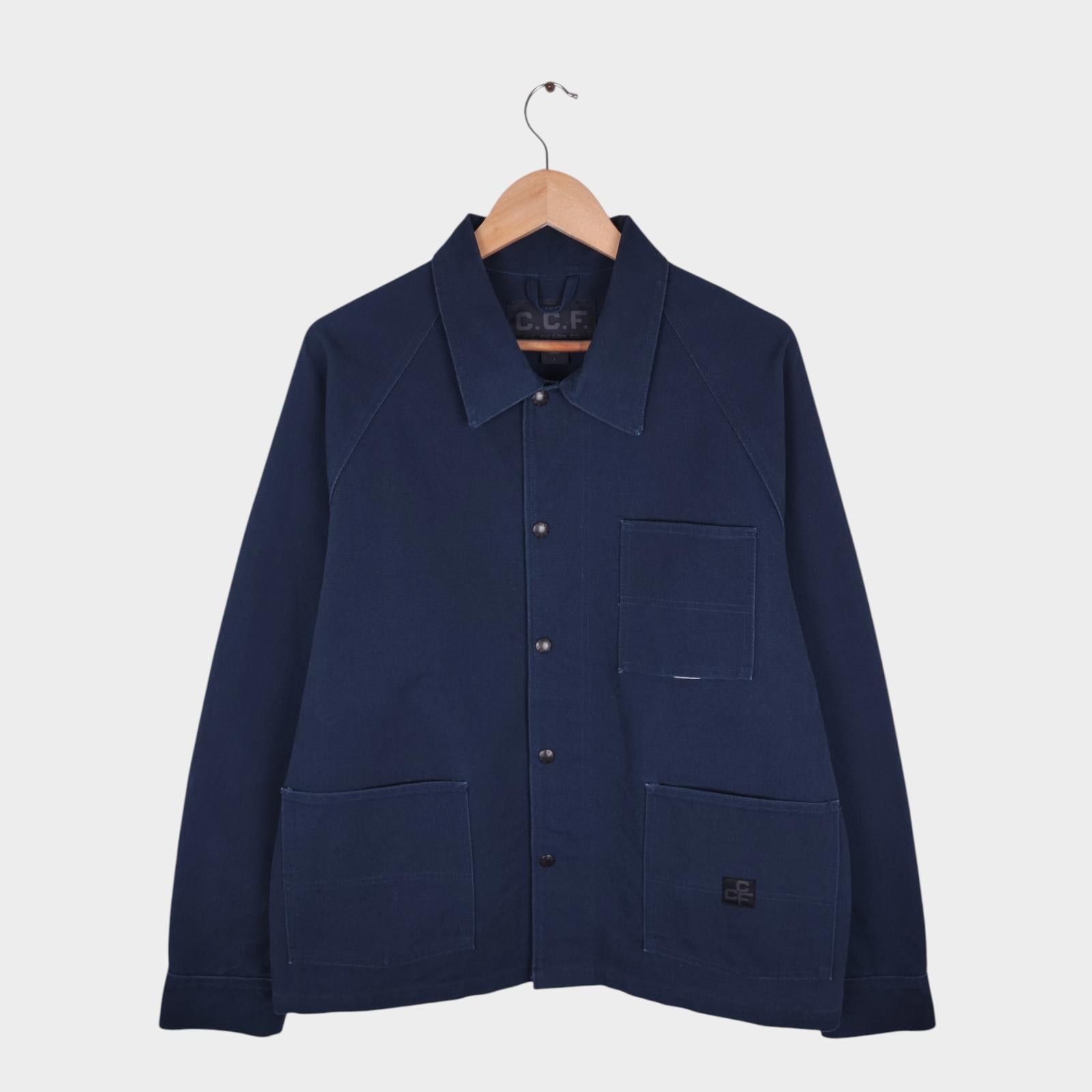 FILSON Men's Navy Blue Duck Canvas Cotton Chore Jacket