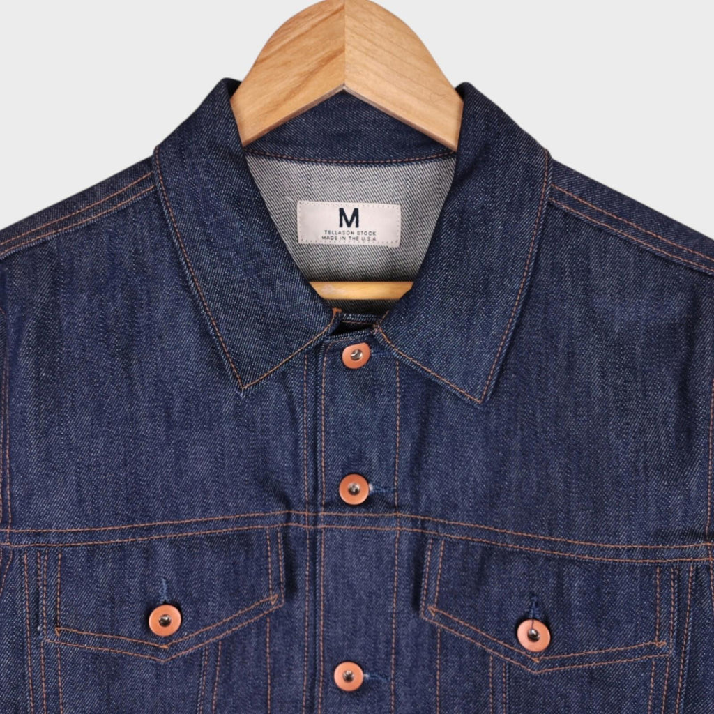 TELLASON Men's Blue Denim Made in USA Jacket