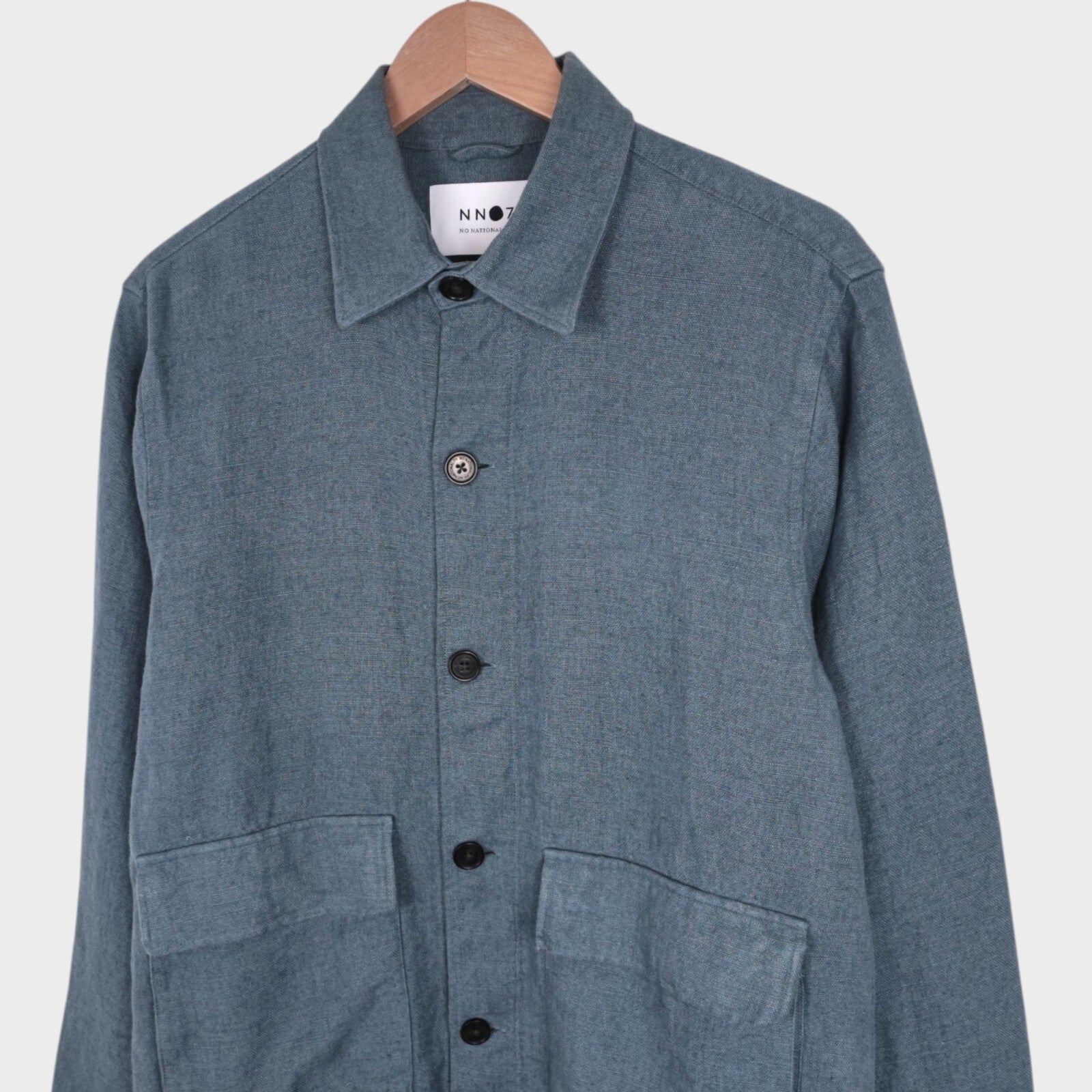 NN07 No Nationality Men's Blue Linen Jacket