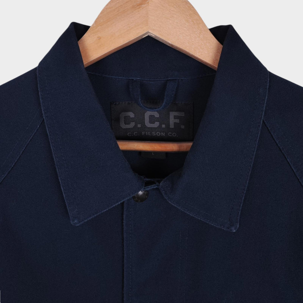 FILSON Men's Navy Blue Duck Canvas Cotton Chore Jacket