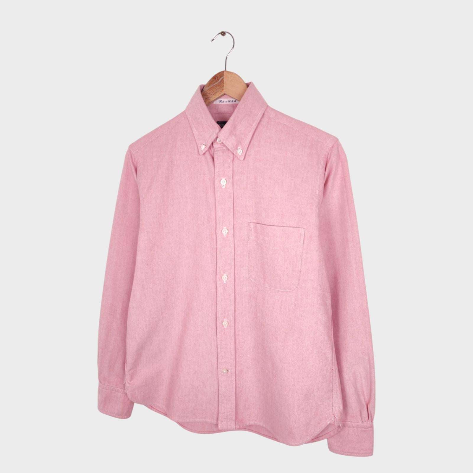 SUGAR CANE Men's Made in USA Pink Button Down BD Shirt