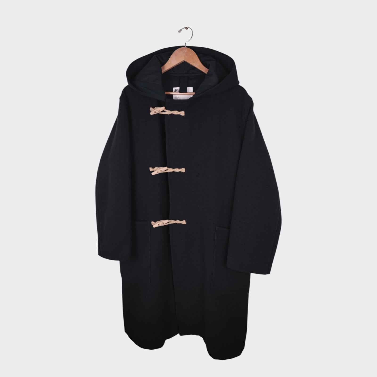 MHL MARGARET HOWELL Men's Heavyweight Wool Blend Hooded Duffle Coat