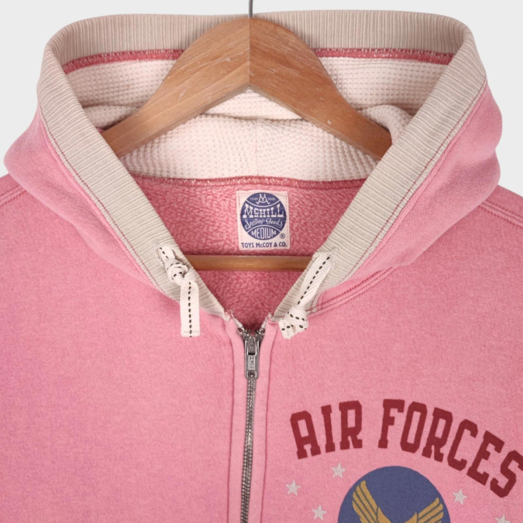 TOYS MCCOY McHill Sportswear Men's Made in Japan Pink Air Forces Zip Hoodie