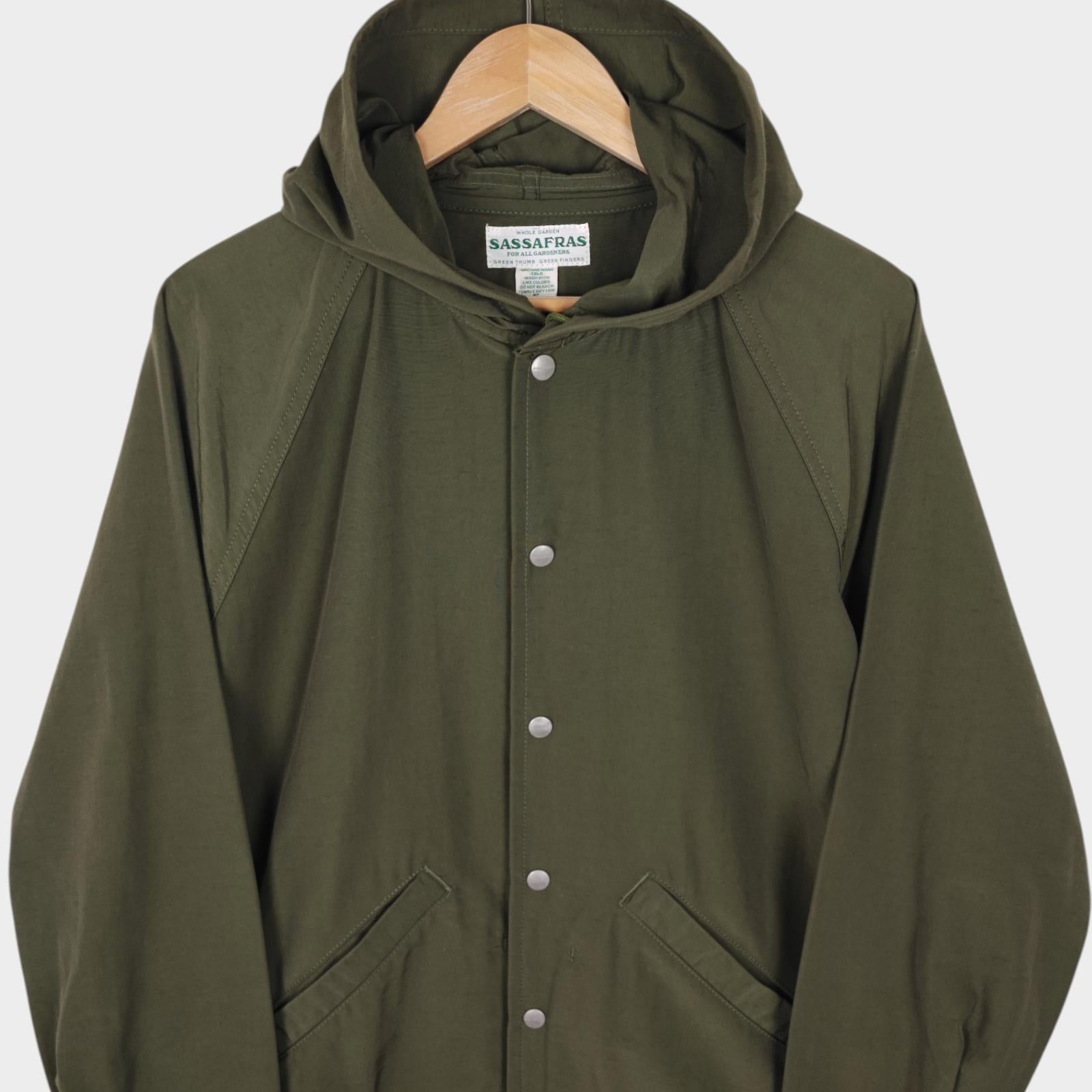 SASSAFRAS Men's Made in Japan Green 60/40 Cotton Nylon Bud Breaker Jacket